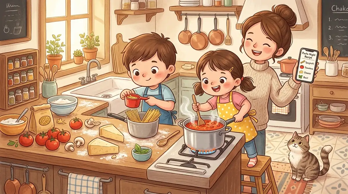 Teaching Kids to Cook with AI (Without Losing Your Mind)
